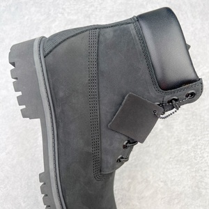 Bottes pour hommes en cuir suédé respirant de qualité supérieure, noires, design personnalisé, antidérapantes, à tige haute, robustes et sécuritaires - Product Image 5