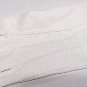 ถุงมือผ้าฝ้าย fourchette สีขาวแบบอินเตอร์ล็อคเพื่อความสบายและใช้งานง่าย - Product Image 6