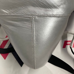 Protège-génitales en cuir de vachette véritable argenté, absorbant les chocs, pour le kickboxing et les arts martiaux, multi-couches - Product Image 5