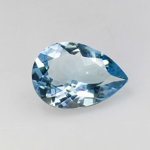 Gemas Mehrajudin, Aguamarina Azul Cielo Natural, Forma de Pera, Facetada, 1-2.5 Quilates, Encerada/Aceitada, Gema Suelta para Anillo - Product Image 1