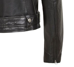 Venta al por mayor de chaquetas de cuero con logotipo personalizado para hombre, chaqueta de cuero con mangas completas, chaqueta de cuero Napa - Product Image 4
