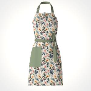 Cotton <b>Apron</b> for Kitchen & <b>BBQ</b> with Large Utility Pockets Perfect for Cooking Baking <b>BBQ</b> & Kitchen Use - Product Image 1