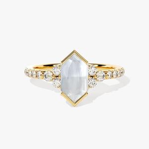 Bijoux pour femmes Bague en argent style bohème Bijoux en argent sterling 925 Pierre de lune Pierre précieuse Tendance Bague faite main Cadeau pour l'amour - Product Image 2