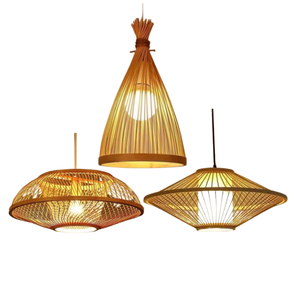 Lámpara de Bambú de Alta Calidad para Decoración de Interiores Hecha con Materiales 100% Naturales - Product Image 1