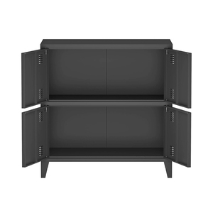Mueble Auxiliar de Acero para Bar en Casa, Antracita, Estilo <span class=keywords><strong>Vintage</strong></span>, Armario de Almacenamiento, Oficina, Metal Negro, Diseño Industrial Moderno, Archivador - Product Image 2