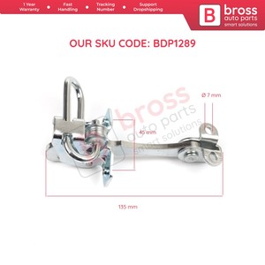 BDP1289 limiteur de sangle d'arrêt de charnière de porte Ypsilon MK2 843 2003-2011 3 portes HB 51758391 Bross pièces automobiles nouveau fabriqué en turquie - Product Image 6