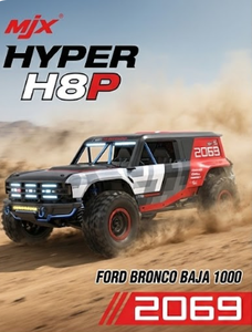 Voiture RC MJX HYPER H8P 1:8 Brushless Ford Bronco <span class=keywords><strong>Baja</strong></span> <span class=keywords><strong>1000</strong></span> 4WD Tout-Terrain Camion Professionnel Simulation Véhicule de Simulation d'Escalade - Product Image 3