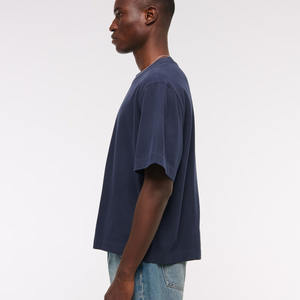 Alta calidad 100% algodón 180G peso pesado gota hombro personalizado Boxy camiseta de gran tamaño de talla grande Boxy Fit recortado Casual sólido - Product Image 3