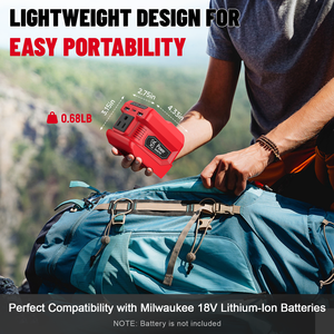 2 Pack 220W <b>Portable</b> Power Generator Compatible with Milw-Haukee 18V Battery with 2 USB Ports 1 Type-C 1 <b>AC</b> Outlet - Product Image 3