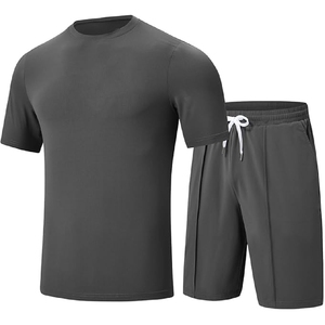 2025 été nouveau coton T-shirt à manches courtes ensemble de shorts pour hommes chemises décontractées ensemble de shorts pour hommes - Product Image 1