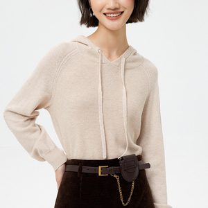 เสื้อฮู้ดแบบสวมศีรษะหนาสำหรับผู้หญิงเสื้อมีฮู้ดโอเวอร์ไซส์หนาทำจากฝรั่งเศสโลโก้ออกแบบได้ตามต้องการ - Product Image 3