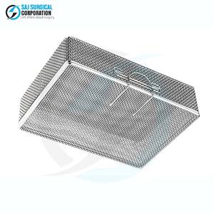 Panier en maille fine avec couvercle, réutilisable, en acier inoxydable, certifié CE, pour applications cliniques en autoclave - Product Image 3