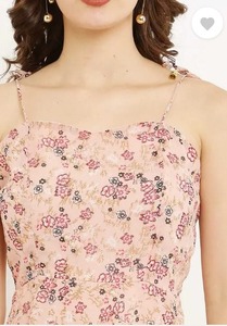 ชุดเดรสพิมพ์ลายดอกไม้ผ้าคอตตอนเนื้อนุ่มชุดเดรสคู่ฮันนีมูนสำหรับเจ้าสาวสวมใส่สบายในฤดูร้อนมีสไตล์ - Product Image 2