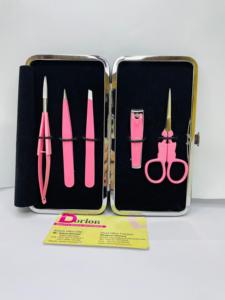 Pinzas de cejas puntiagudas inclinadas de acero inoxidable ecológicas con certificación CE recubiertas de Color Rosa profesional de alta calidad primavera - Product Image 2