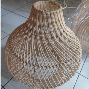 Lámpara colgante de mimbre rústica moderna antigua, opción superior para la decoración del hogar del cielo, iluminación colgante en forma de cebolla de Bambú - Product Image 4