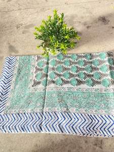 Magnifique châle long pour femme imprimé à la main, sarong en coton Sanganeri, dupatta décoratif floral fait main, style plage indien - Product Image 3