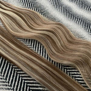 Extensions de cheveux Halo Blend # Mélange blond platine brun moyen 6/60 - Product Image 4