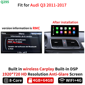 Krando 10.25 "schermo Android per <span class=keywords><strong>Audi</strong></span> <span class=keywords><strong>Q3</strong></span> <span class=keywords><strong>2011</strong></span> - 2017 Android navigazione per auto 4 + 64G supporto Apple Carplay 4G WIFI DSP fotocamera 360 - Product Image 6