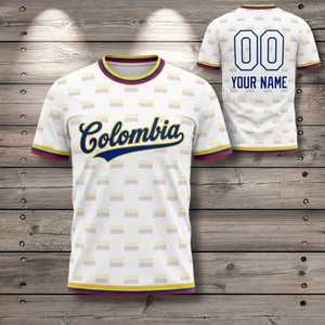 Maglia da Calcio Unisex Colombia WC 2023 con Motivo Bandiera, Accessorio per Tifosi, Regalo per il Giorno della Partita, Disponibile in Diverse Taglie - Product Image 1