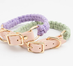 Dog <b>Collar</b>, <b>Collar</b>, Hand-knitted <b>Collar</b>, Leather Dog <b>Collar</b> - Product Image 1