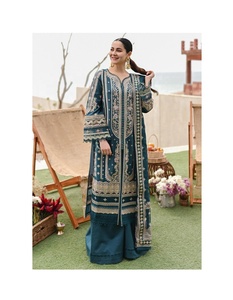 2023 imprimé pelouse Collection été chemise robe nouveau manches longues pakistanais Shalwar Kameez indien chemise robe femmes - Product Image 6