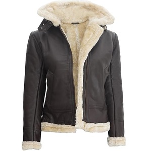 แจ็คเก็ตหนังผู้หญิงสุดฮิตปี 2026 แต่งปกขนแกะ อุ่นสบาย สไตล์คาวเกิร์ล ทรงเข้ารูป ระบายอากาศได้ดี ทนทาน ซิปแบบสั่งทำพิเศษ - Product Image 1