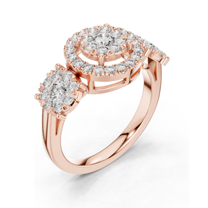 Bague pour femme en diamant de laboratoire 1,02 CT, clarté VVS-VS EF, or 18 carats, 14 carats, 10 carats et argent 925, or rose, or jaune, or blanc - Product Image 4