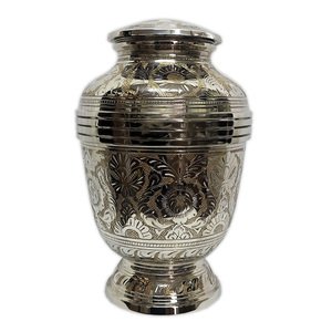 Urnas de cremación metálicas de alto estándar de diseño maravilloso de aluminio de metal de la mejor llegada y forma de tamaño personalizado de recuerdos - Product Image 1