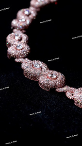 Collar de Eslabones con Aspecto de Diamantes Plateados, Estilo Hip Hop, Cadena de Alta Gama - Product Image 4