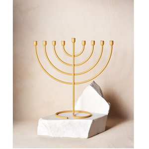 Bougeoir Menorah Enduit Blanc Qualité Premium Top Vente Personnalisé Top Classe Qualité Bougeoir Fait Main Décorer La Maison - Product Image 4