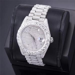 VVS Moissanite Styled Hip Hop Luxury <b>Mechanical</b> Stainless Steel <b>Watch</b> <b>for</b> <b>Men</b> Designed <b>for</b> High Fashion and Bold Street Style - Product Image 1