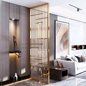 Tubería con Recubrimiento PVD Dorado, Acero Inoxidable Mate, Divisiones para Baños y Recepción - Product Image 3