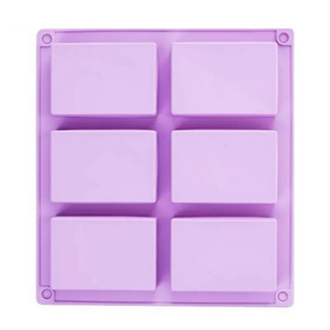 Savon en silicone rectangulaire à 6 cavités bricolage adapté aux moules à savon faits <span class=keywords><strong>maison</strong></span> pour biscuits au chocolat faits à la <span class=keywords><strong>main</strong></span> - Product Image 1