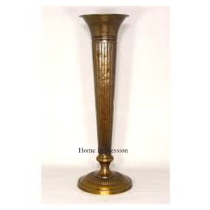 Admirable Designer Magnifique Look Unique Élégant En Aluminium Coulé Or Plaqué Fleurs Stockage Trompette Vase Pour La Décoration De Fête - Product Image 4