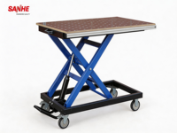 Plateforme de travail mobile à ciseaux Sanhe pour soudage, capacité 300 kg, table élévatrice hydraulique à hauteur réglable avec roulettes