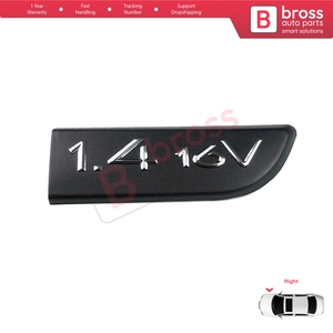 ตราสัญลักษณ์ BSP564-2 สีดำ 1.4 16V ด้านขวา สำหรับรถยนต์ Megane MK2 Scenic MK2 8200209128 - Product Image 3