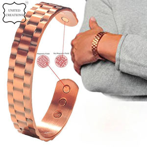 Le plus récent bracelet magnétique en cuivre pur pour hommes avec aimants haute puissance pour le soulagement de la douleur arthritique - Product Image 3