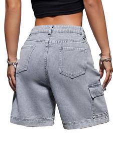 Shorts de Mezclilla de Cintura Alta para Mujer, Talla Grande, Moda Nueva, Casual, Slim, Lavados, Sexys, Shorts de Mezclilla de Verano para Mujer - Product Image 4