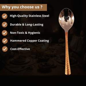 ช้อนสแตนเลสสตีลทองแดงแบบคลาสสิกชุดรับประทานอาหารโลโก้ตามสั่งสำหรับร้านอาหารบ้านและโรงแรม - Product Image 6