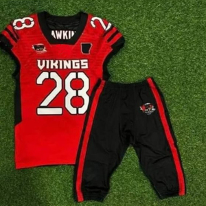 Uniformes de fútbol americano de equipo de club personalizados, uniforme de bandera de sarga, conjunto de ropa de fútbol americano, paquetes de uniformes 7v7 - Product Image 4