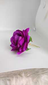 Pince à cheveux multicolore Rose Accessoire pour cheveux Épingles à cheveux de mariée Épingles à cheveux florales Pince à cheveux pour filles Rakhi Cadeaux pour soeur Fav - Product Image 5