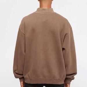 Derniers sweatshirts à capuche à encolure ras du cou 100% coton à col montant pour hommes - Product Image 1