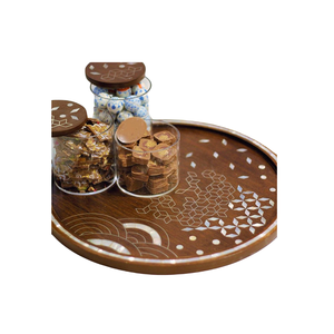 Plateau rectangulaire plateau de service en bois haute vente plateau à chocolat incrusté serpillière fabriqué au Vietnam - Product Image 6