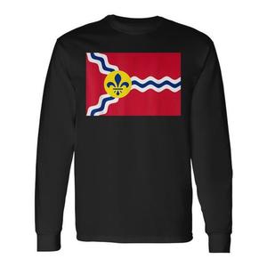 Maglietta a maniche lunghe con bandiera di St. Louis, Missouri - STL St. Louisan per uso promozionale - Product Image 1