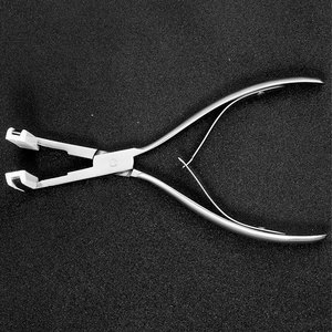 Kit d'outils professionnel pour extensions de cheveux noirs, aiguille à micro-perles, crochet à crocheter, pinces, ensemble avec étui à fermeture éclair - Product Image 6