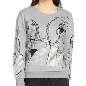 Nueva sudadera elegante para mujer, sudadera lisa de color y tamaño personalizados/Sudadera de cuello redondo cálida de invierno al por mayor para mujer - Product Image 1