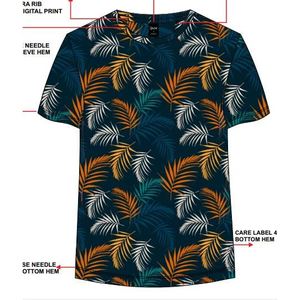 เสื้อยืดคอกลมโอเวอร์ไซส์ BABAK Classic สำหรับผู้ชาย ผ้าฝ้ายออร์แกนิค 100% ผ้าถักลายพิมพ์สำหรับฤดูร้อน น้ำหนัก 220 กรัม - Product Image 1