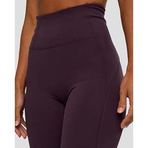 Leggings de Cintura Ultra Alta para Mujer, Color Ciruela Medianoche - Product Image 3