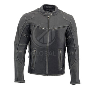 Chaqueta de Motociclista de Cuero Personalizable de Alta Calidad, Transpirable, de Manga Larga, la Más Vendida para Hombre, Precio al por Mayor de Invierno, GLOBAL EDGE - Product Image 1