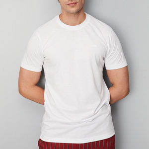 Camisetas en blanco de alta calidad de 180 gramos para hombre, camiseta transpirable y de secado rápido con cuello redondo suave, camiseta de ajuste Regular antibolitas para hombre - Product Image 3